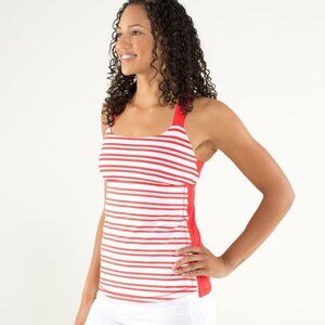Lululemon Track and Train Tank in Twin Stripe Love Red